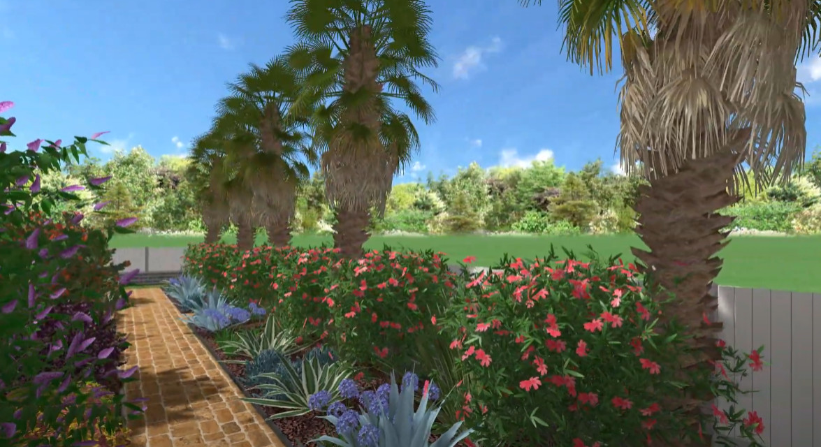 Jardin de ville Méditerranéen
