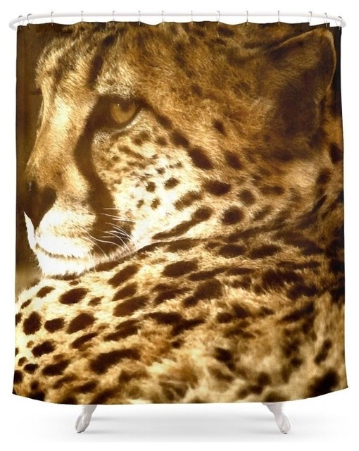 Cheetah Shower Curtain Contemporary Shower Curtains By Society6
