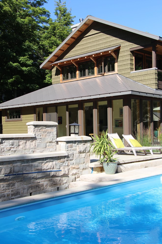 Transitional pool photo in Toronto