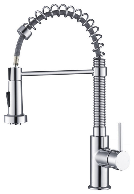 Kibi Aurora Single Handle High Arc Pull Down Kitchen Faucet