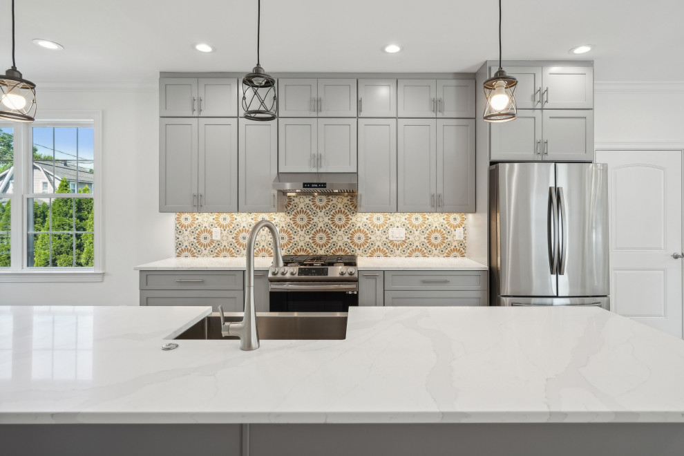 Kitchen Island & Backsplash | Second Level Addition New Milford NJ
