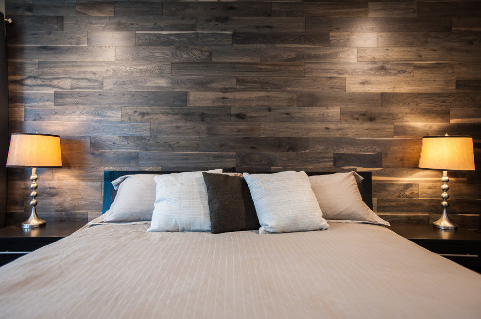 Transitional bedroom photo in Edmonton