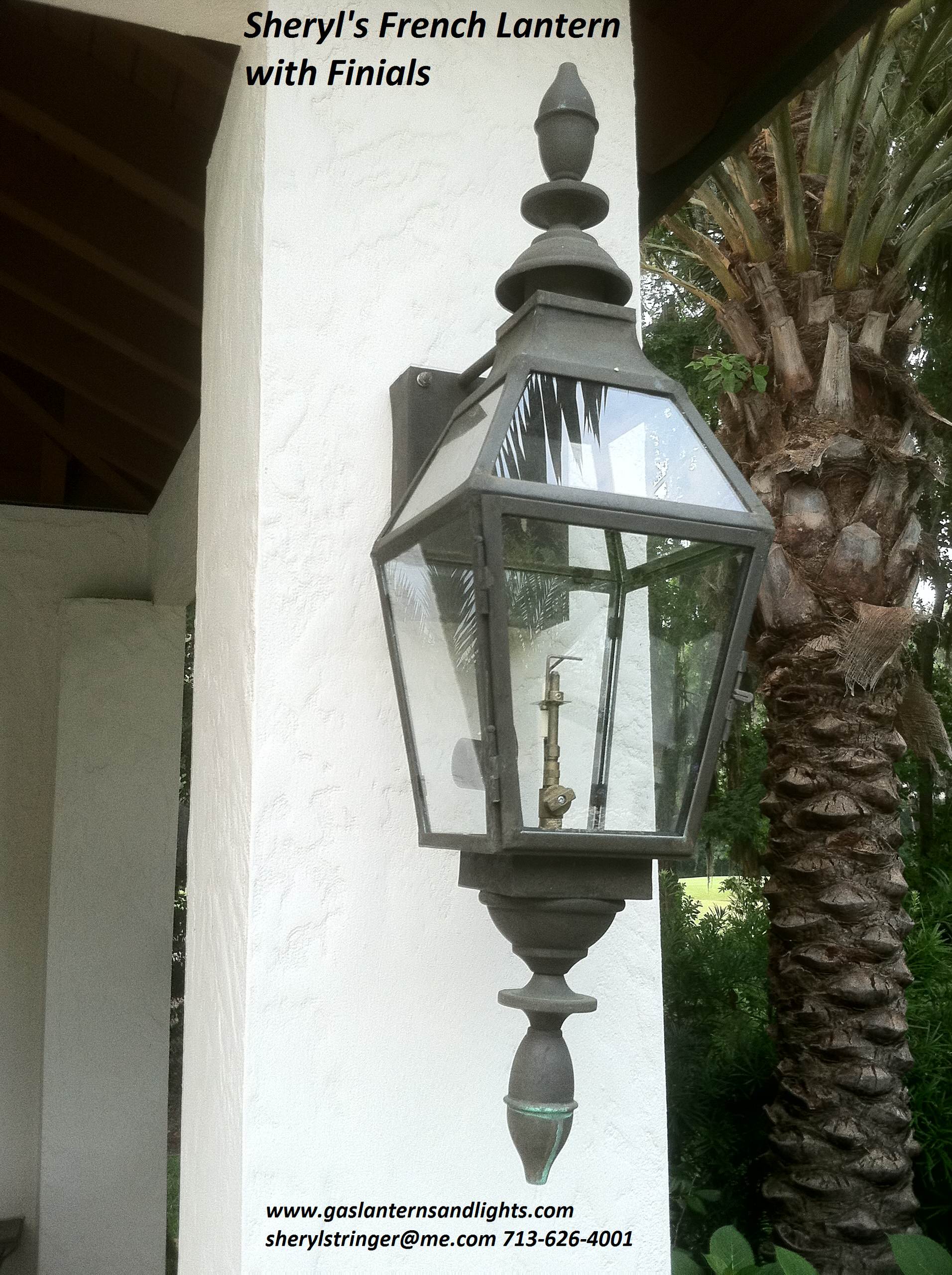 Sheryl's French Gas Lantern with Finials