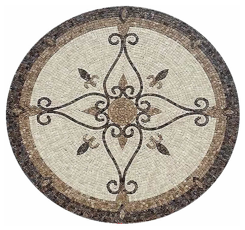 Mosaic Honed Floor Medallions Tile Medallion Marble Inlay