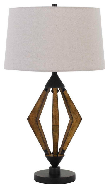Uni-Pack One Light Table Lamp In Black/Wood