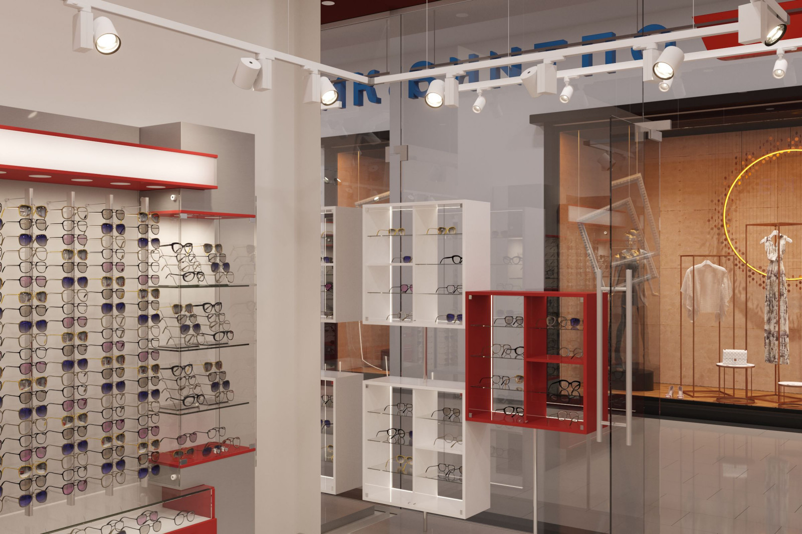 Интерьер салона оптика