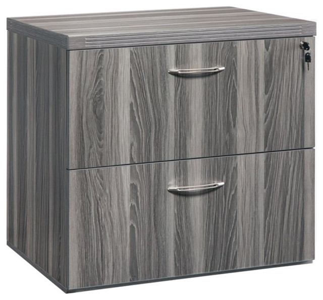 Mayline Aberdeen Series 2 Drawer File in Gray Steel, 36