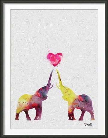 Elephant Love Wall Art