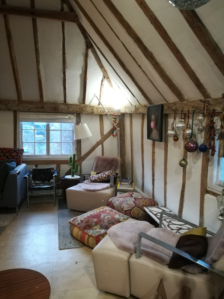 Cottage Lounge decluttering and organizing