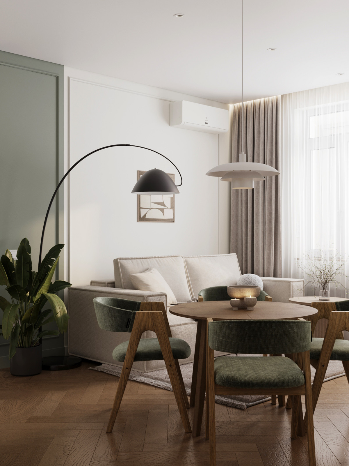 Трехкомнатная квартира в городе Дубнаа