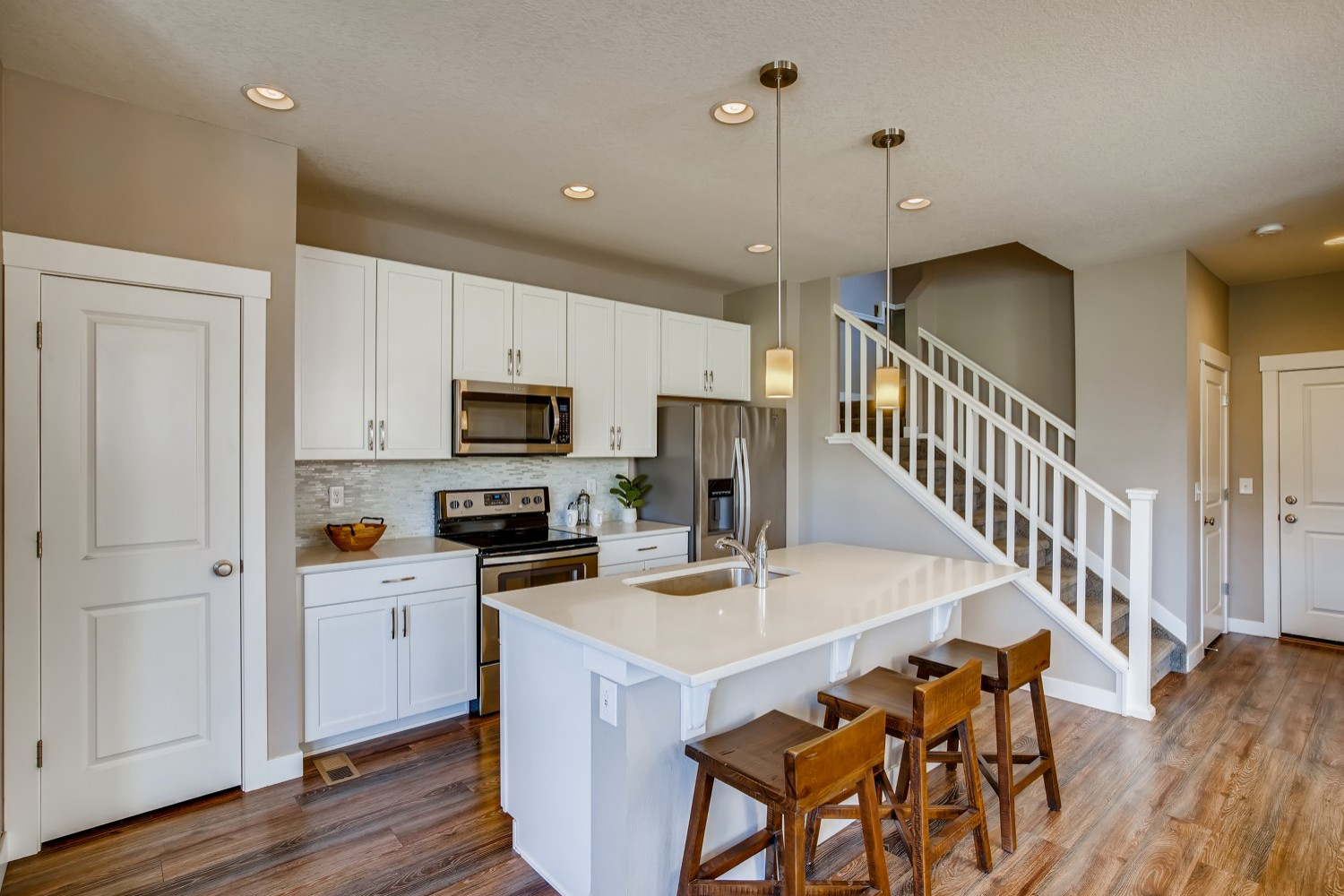 Open floor plan kitchen space