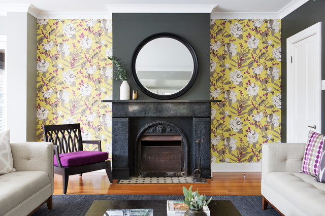 Highlight Your Fireplace With Wallpaper, Half Round Fireplace Screensaver