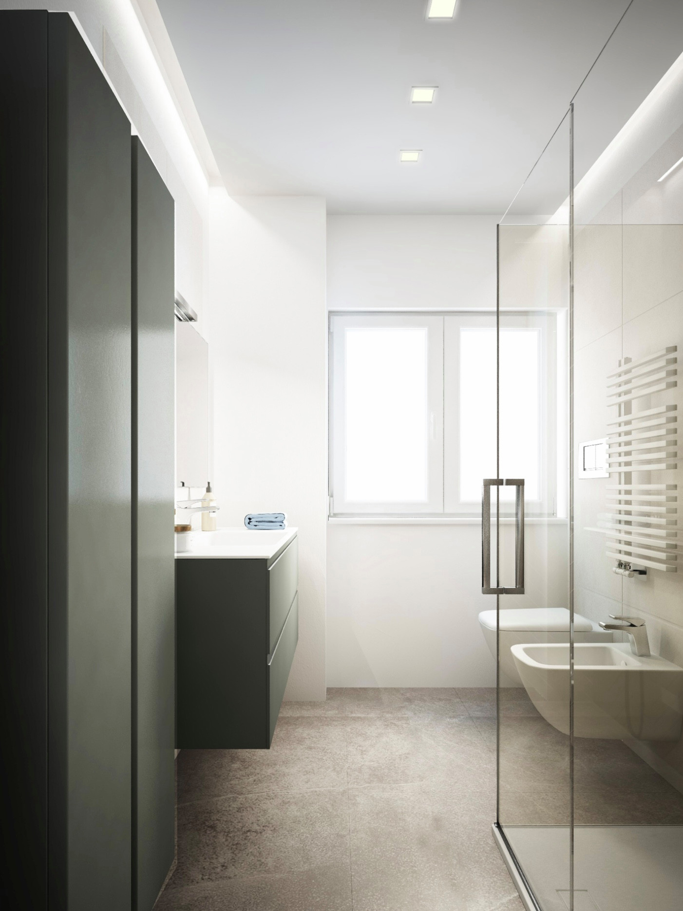 Un bagno nel quartiere Trieste