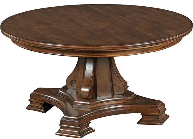 Kincaid Furniture Portolone Round Pedestal Cocktail Table Traditional Coffee Tables By Unlimited Furniture Group