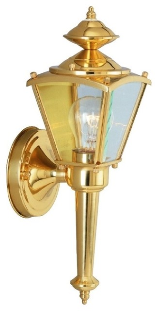 Boston Harbor Single Light Polished Brass Coach Lantern Boston Harbor Single Light Polished Brass Coach Lantern