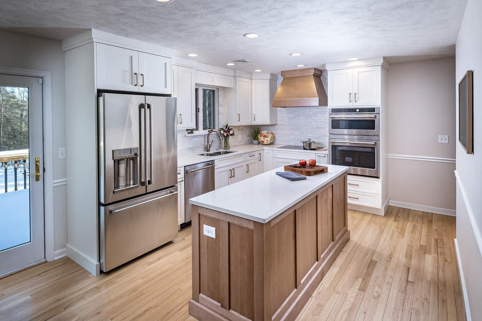 Warm White & Wood Kitchen Remodel Harrisburg, PA