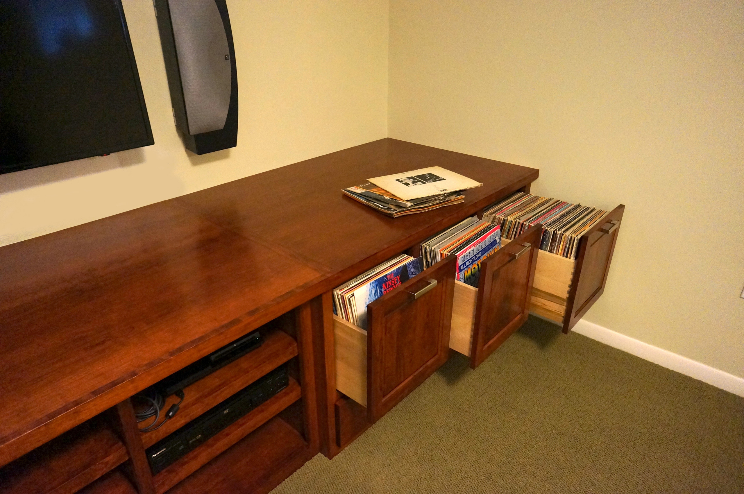 Custom Audio/Video/Vinyl Records cabinet