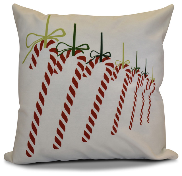 Candy Canes Pillow Contemporary Decorative Pillows by E by Design