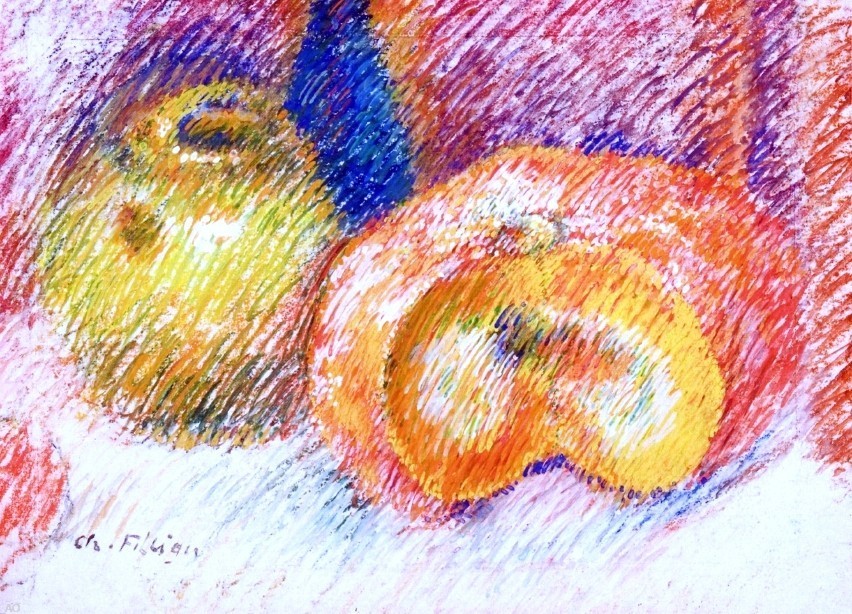 Filiger Still Life With Pot and Pumpkin, 16"x24" Print