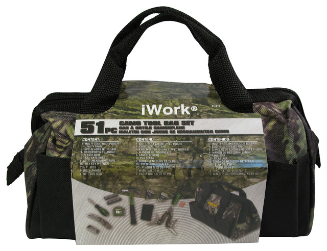 51 Piece Camo Tool Bag Set Traditional Hand Tools And Sets 51 Piece Camo Tool Bag Set