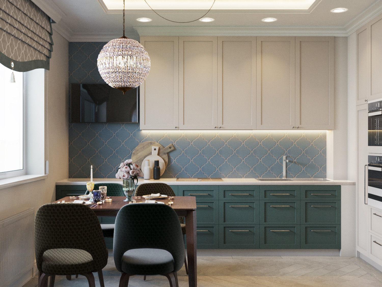 Легкий интерьер с элементами ар-деко