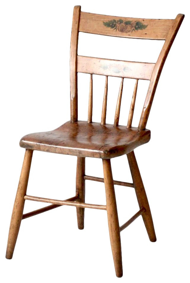 Consigned, Antique Hitchcock Style Chair Midcentury Dining Chairs