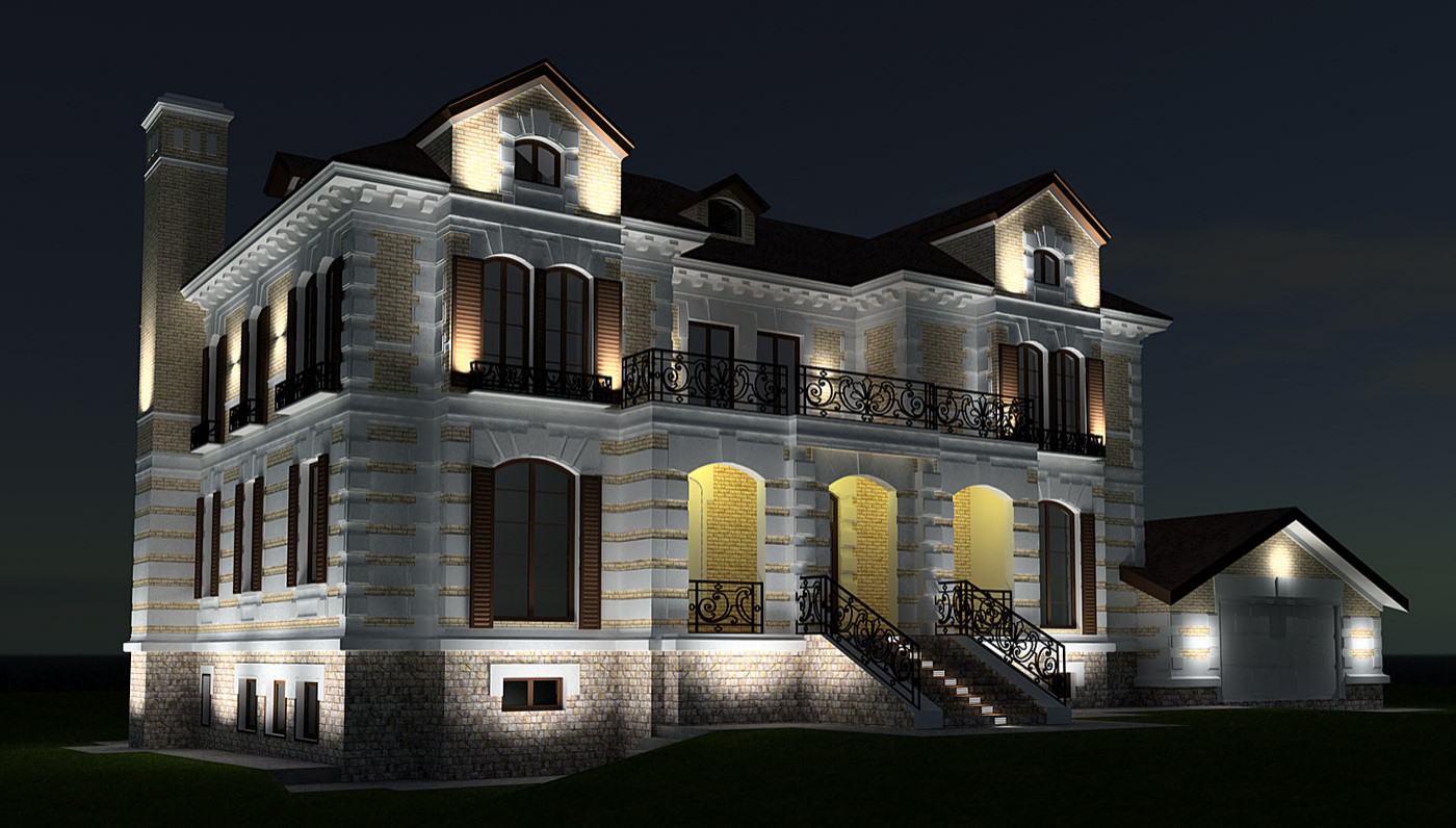 освещение частных домов, различные концепции