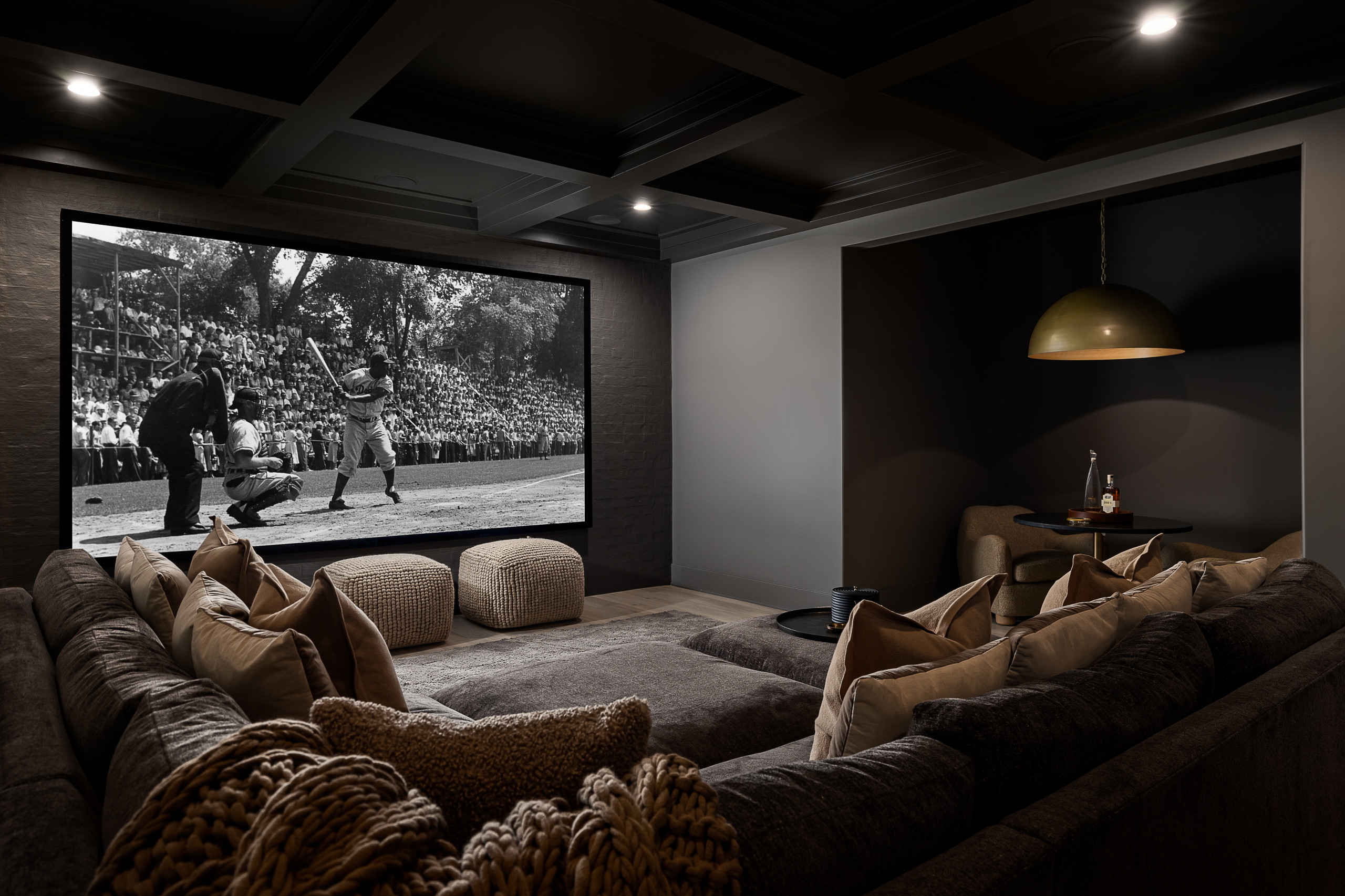Bench Design Home Theatre HOME THEATER ROOM Vismara