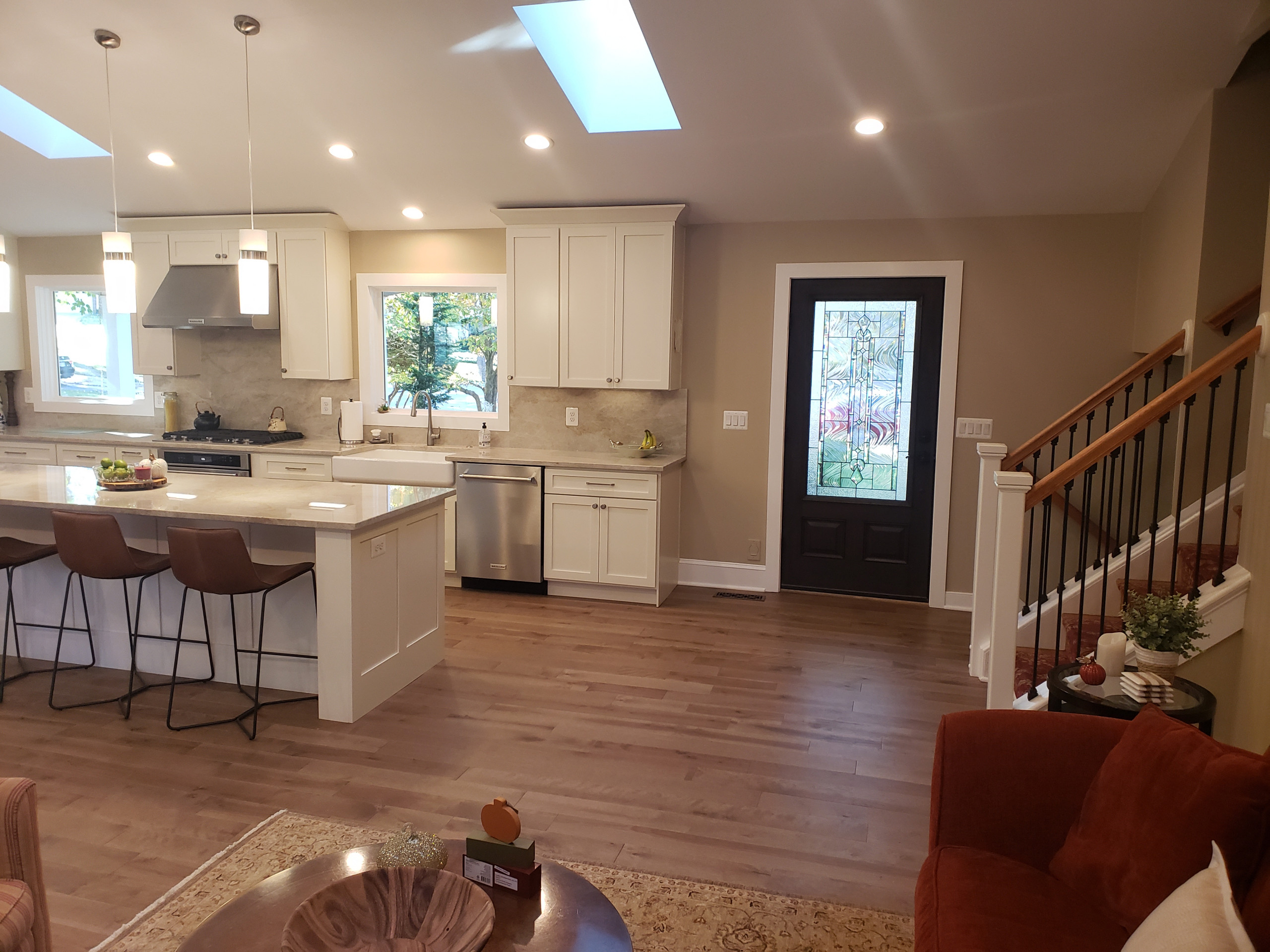 1st floor Renovation with new Vaulted Ceilings
