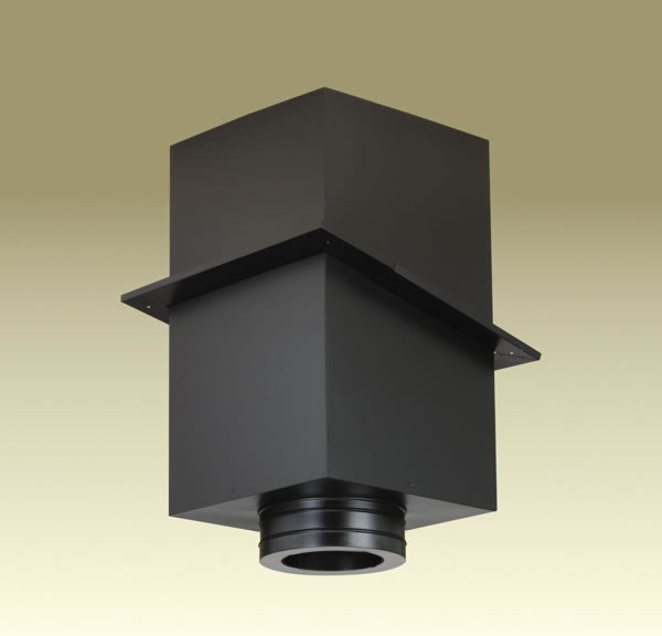 5" Dura-Vent Duratech Cathedral Ceiling Support Black, 24" Tall