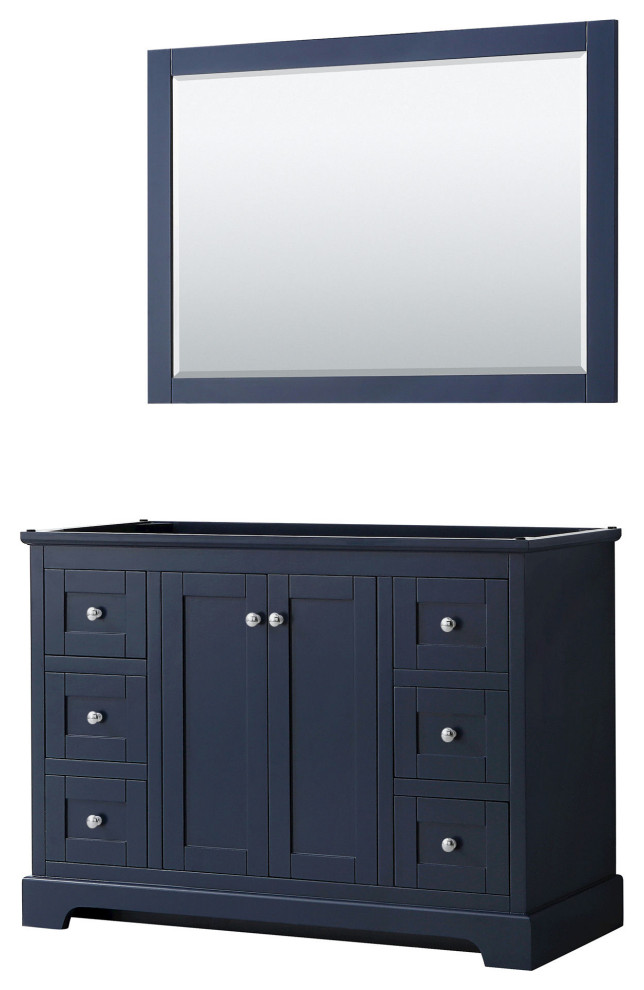 Avery 48" Single Bathroom Vanity No Countertop, No Sink, 46" Mirror ...