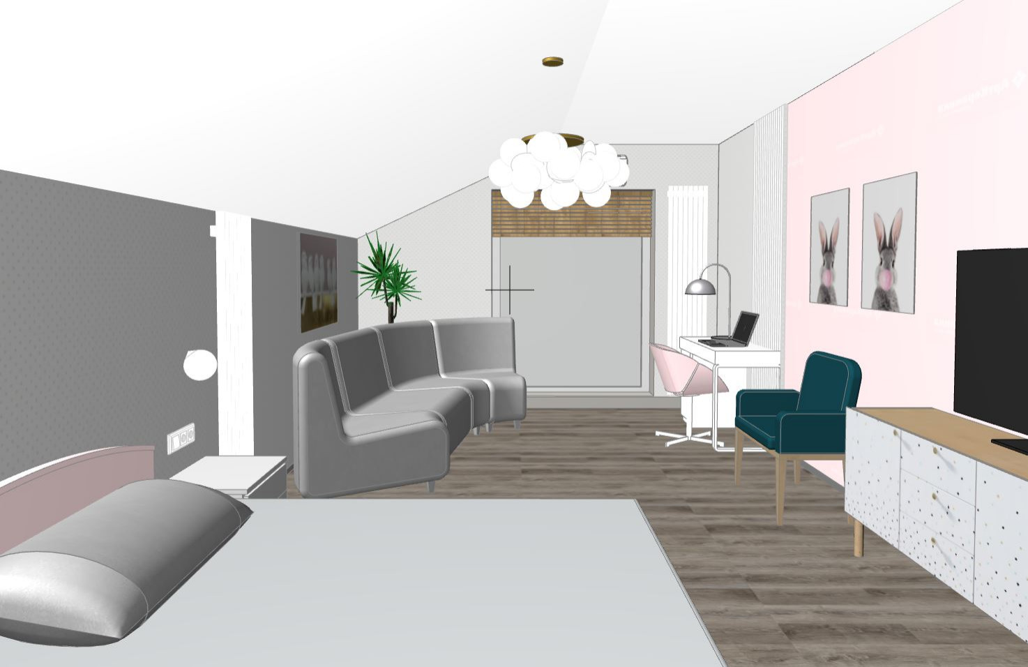 Дом 250 кв.м. Первый этаж: два с/у, гостиная с камином и кухня-столовая