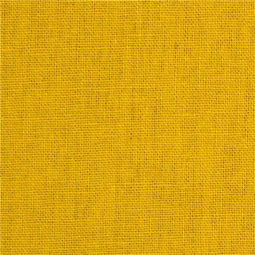 mustard coloured echino canvas fabric from Japan