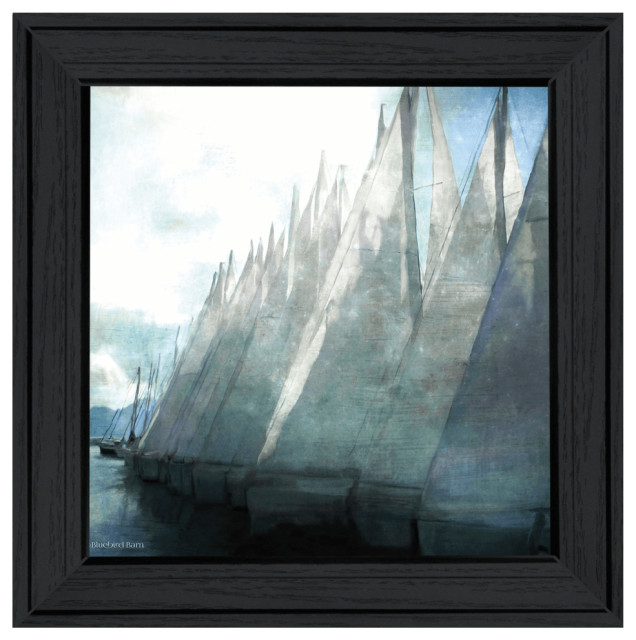 Sailboat Marina I 3 Black Framed Print Wall Art - Beach Style - Prints ...