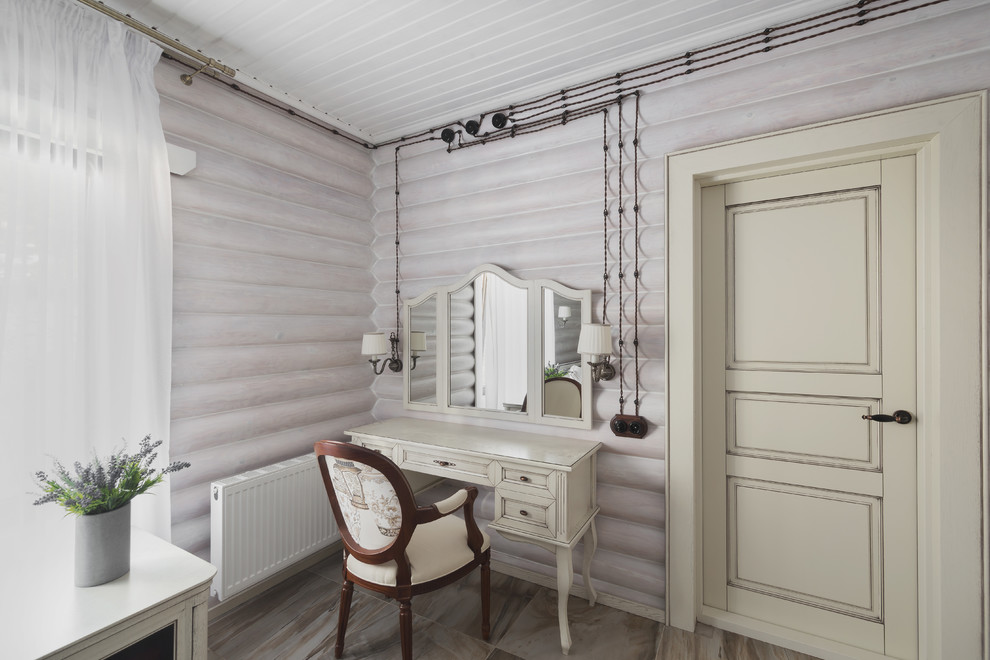 Интерьер в бревенчатом доме в Эсто-Садок