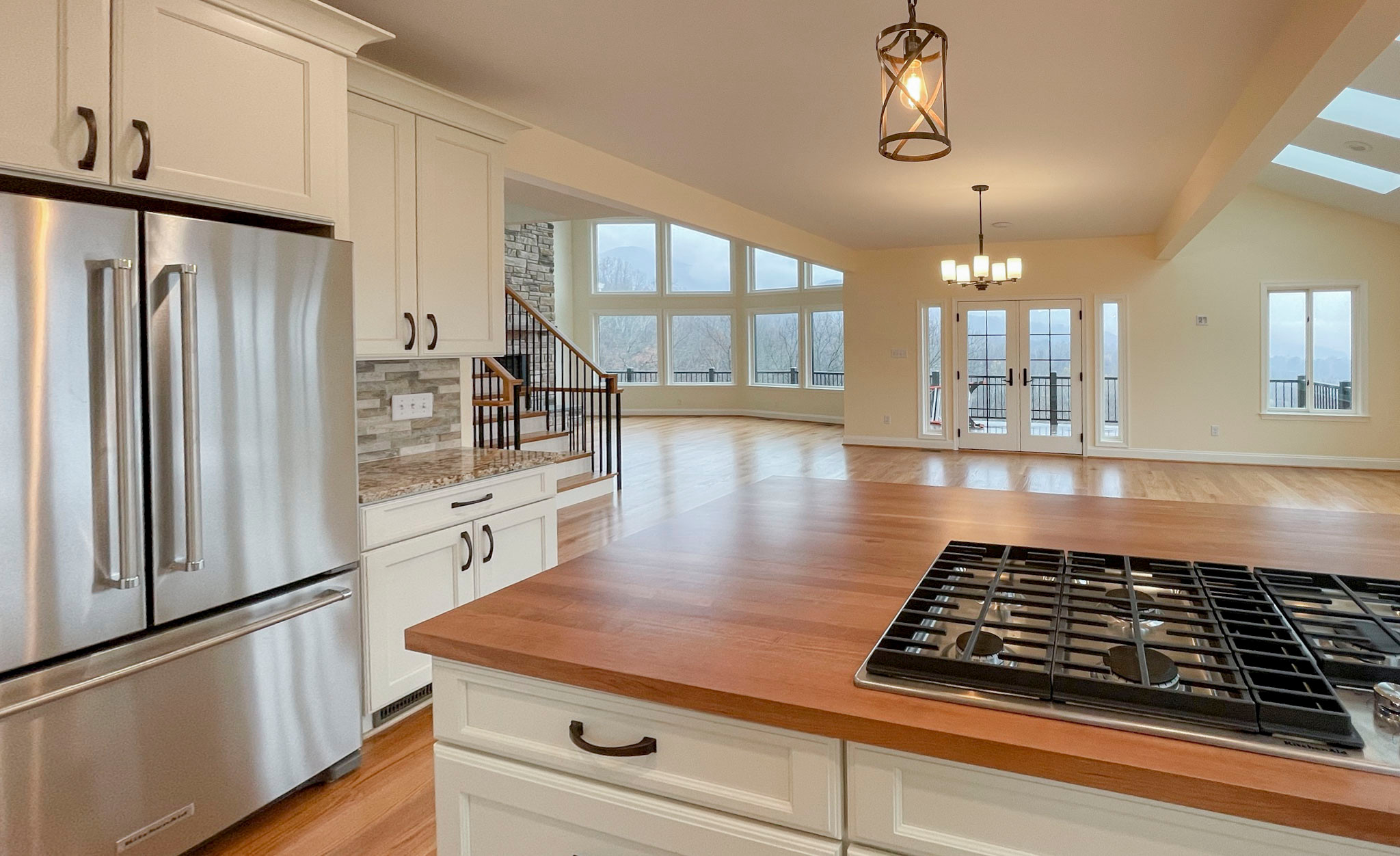 97_Airy Straight-Floating Staircase in Transitional-Mountain Home, Luray, VA 228