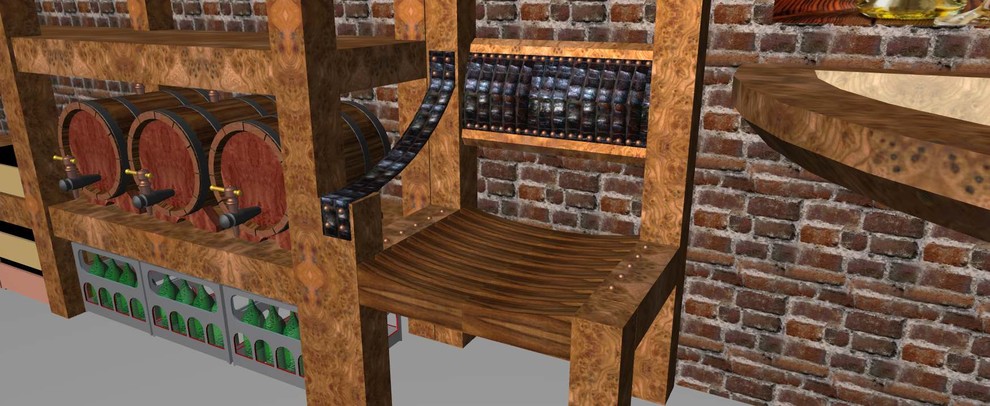 Винный погребок авторский стульчик для винного погреба