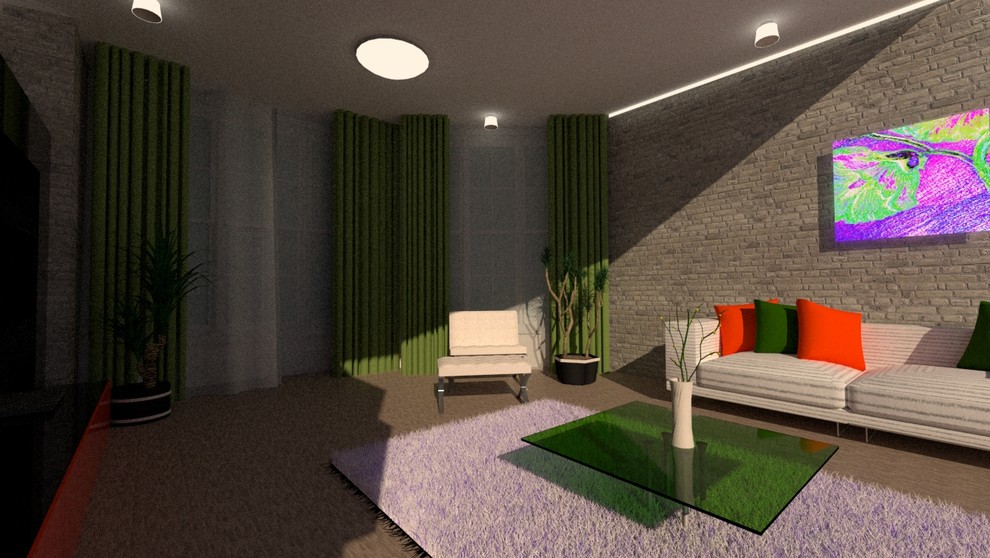 3d визуализация интерьера с картинами