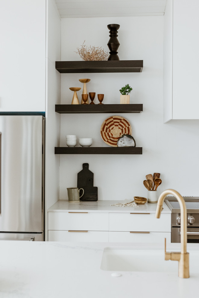 This is an example of a scandinavian kitchen in Austin.