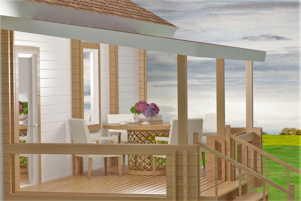 Одноэтажный дачный домик