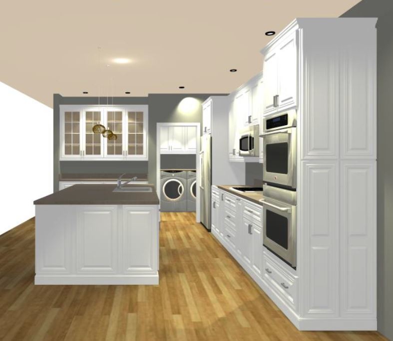 Transitional kitchen photo in Miami