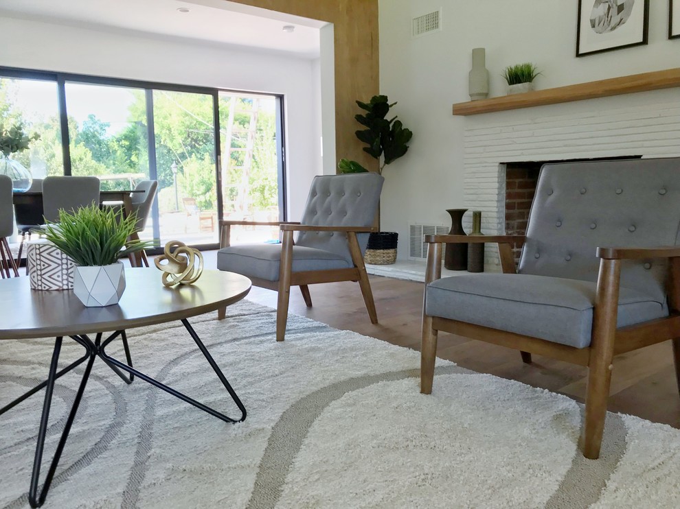 Midcentury open concept living room in Los Angeles.