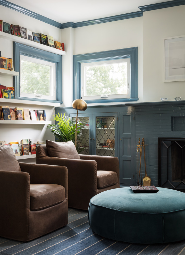 Large trendy home design photo in New York