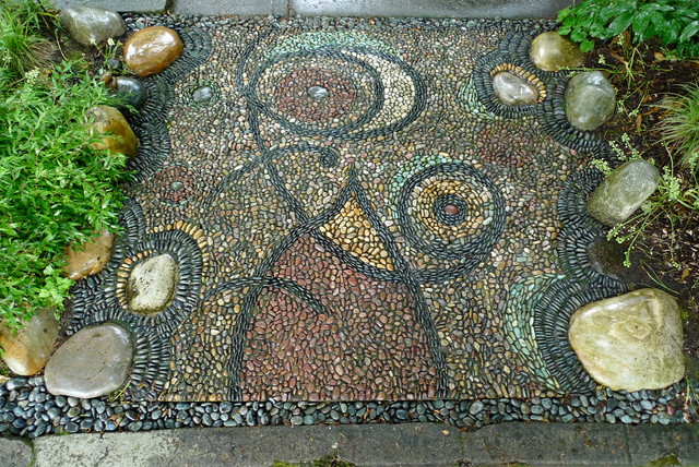 The Artful Garden Pebble Mosaic, Pebble Tile Mosaic Art
