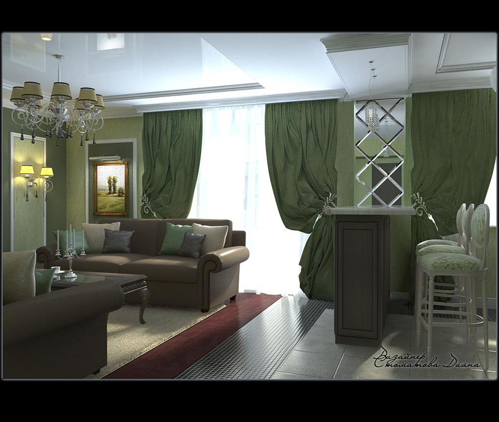 Квартира "классика в зеленом"