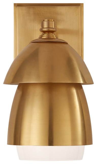 Whitman Small Sconce in Hand-Rubbed Antique Brass w/ Hand-Rubbed Antique Brass a