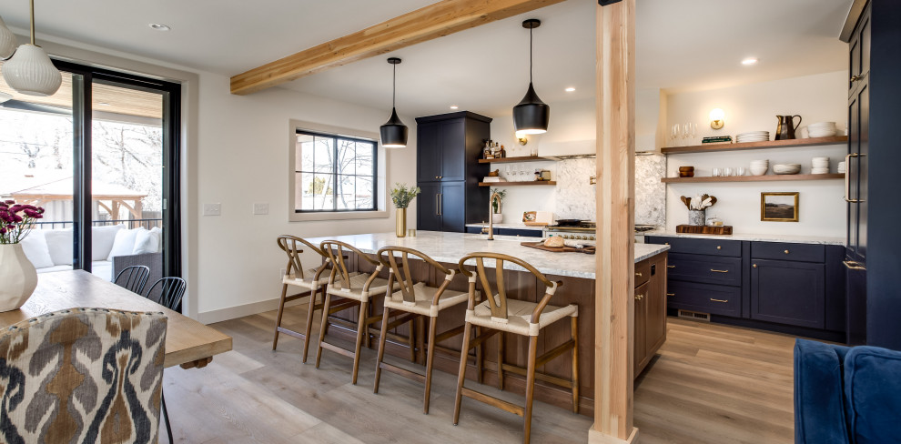 Transitional kitchen photo in Denver