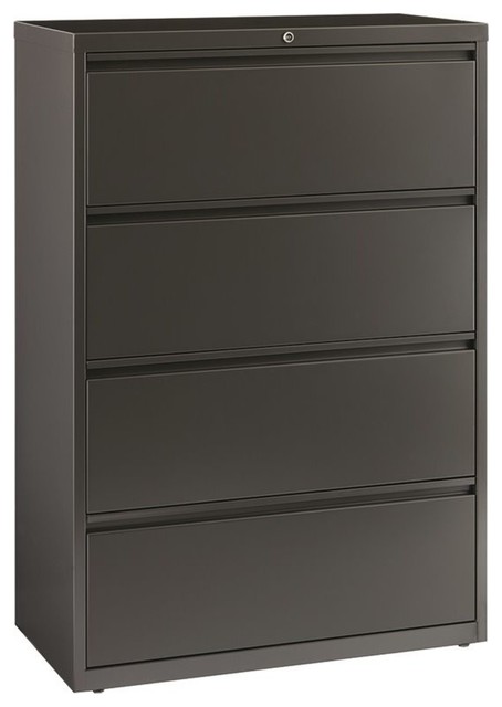 Hirsh Hl8000 Series 36 4 Drawer Lateral File Cabinet In Charcoal
