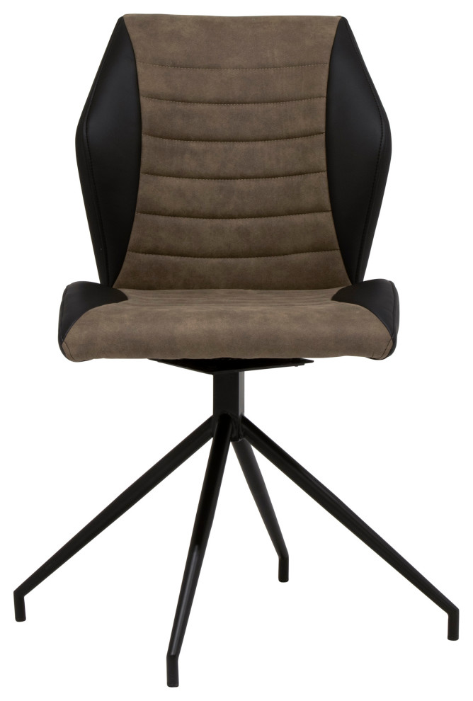 Gladstone Modern TwoTone Swivel, Home Office Accent Chair Metal Base