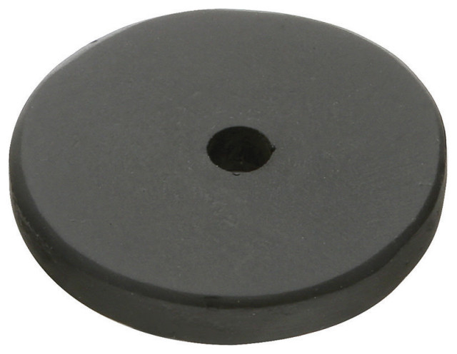 Emtek 86341 Sandcast Bronze 1.25" Cabinet Knob Round Back Plate - Flat Black